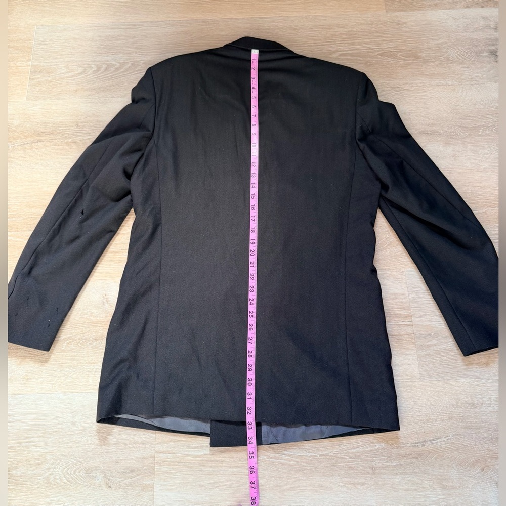 Vintage 90s Yves Saint Laurent YSL Wool Double-Breasted Blazer XL Repair Project - Picture 14 of 14